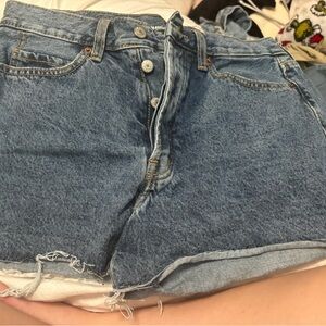 VERY HIGH RISE old navy jean shorts size 10